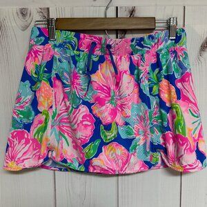 Lilly Pulitzer Luxletic Nadia Skort Medium Beckon Pink UPF 50+ EUC